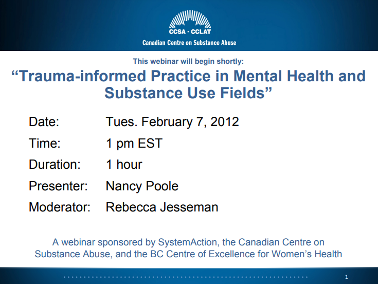 Trauma-informed Practice in Mental Health and Substance Use Fields